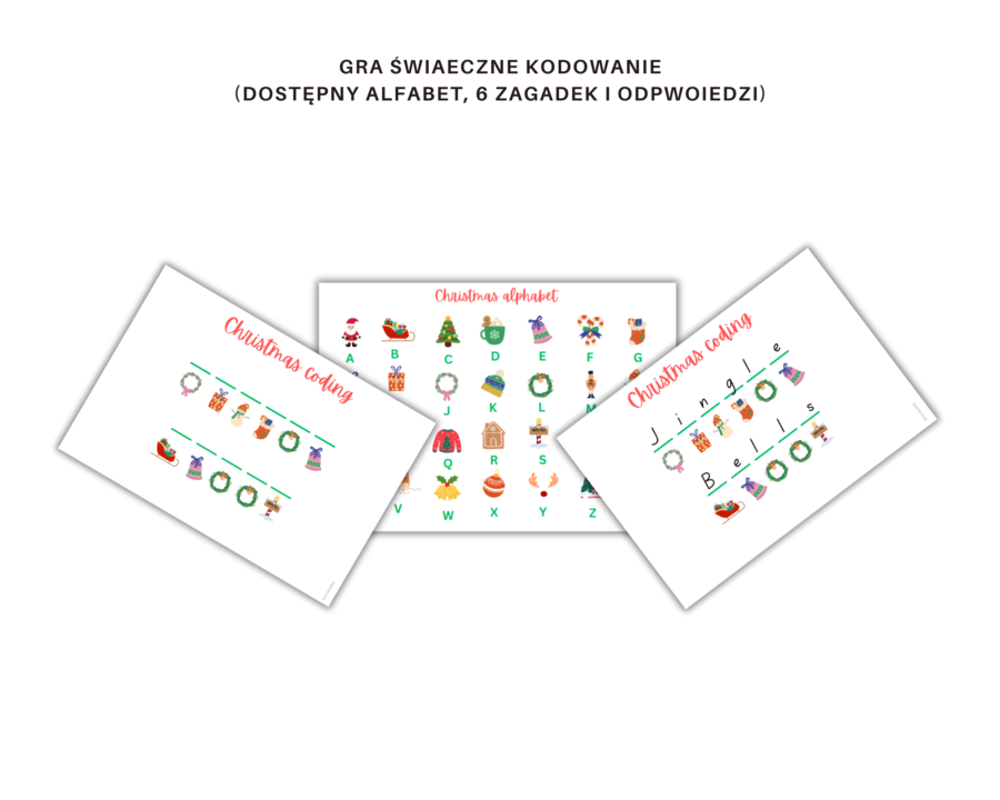 Christmas MegaPack - Ćwiczenia i gry na poznanie, utrwalenie słownictwa i zwrotów, Boże Narodzenie, Krzyżówka, Wykreślanka, Memory, Karty obrazkowe z podpisami