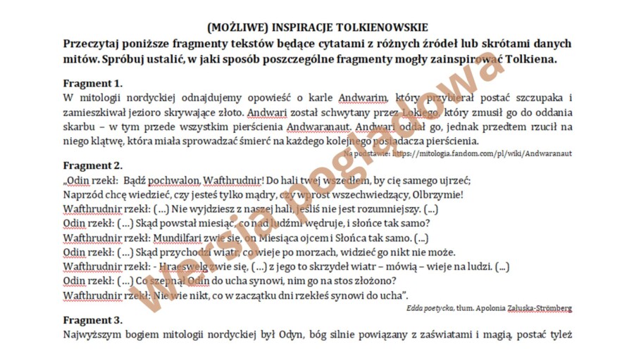 "HOBBIT" Na tropie Tolkienowskich inspiracji
