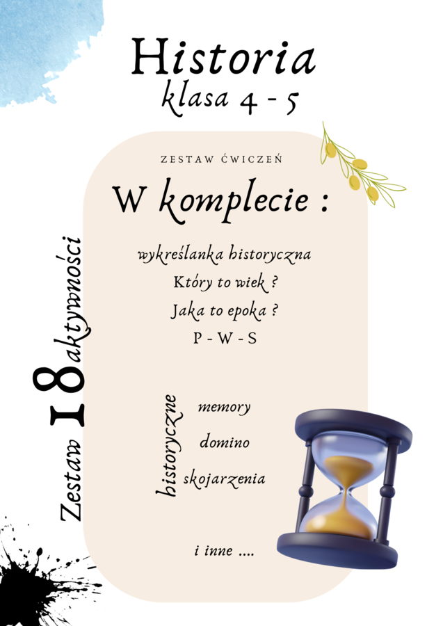 Zestaw 18 aktywności historia 4-5 sp