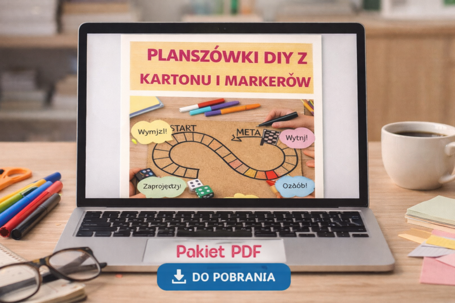 Planszówki DIY z kartonu i markerów