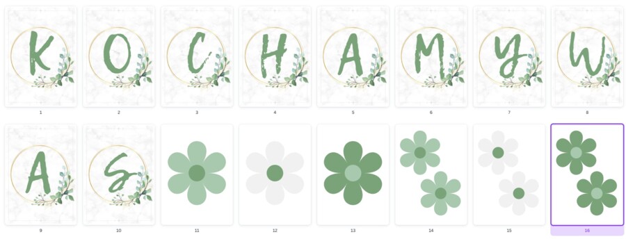 KOCHAMY WAS - GIRLANDA + KWIATUSZKI