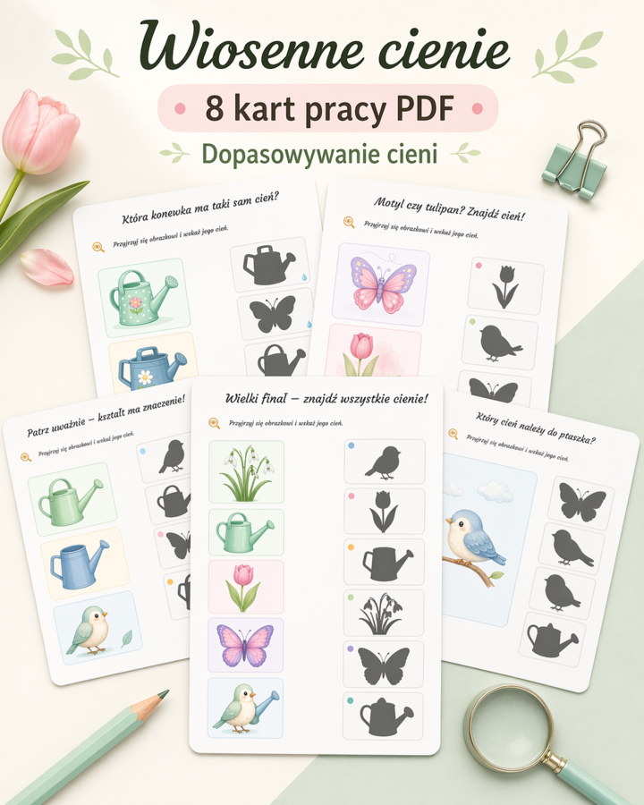 Wiosenne cienie - dopasuj obrazek