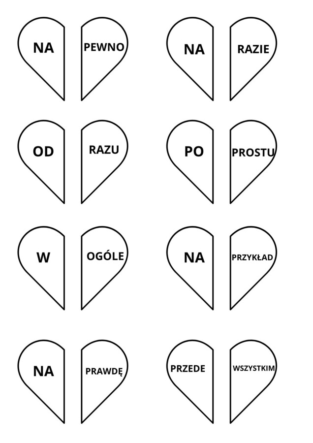 Walentynkowe przykłady pisowni łącznej i rozdzielnej
