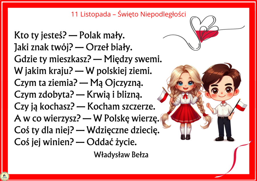 11 LISTOPADA - NARODOWE ŚWIĘTO NIEPODLEGŁOŚCI - gazetka
