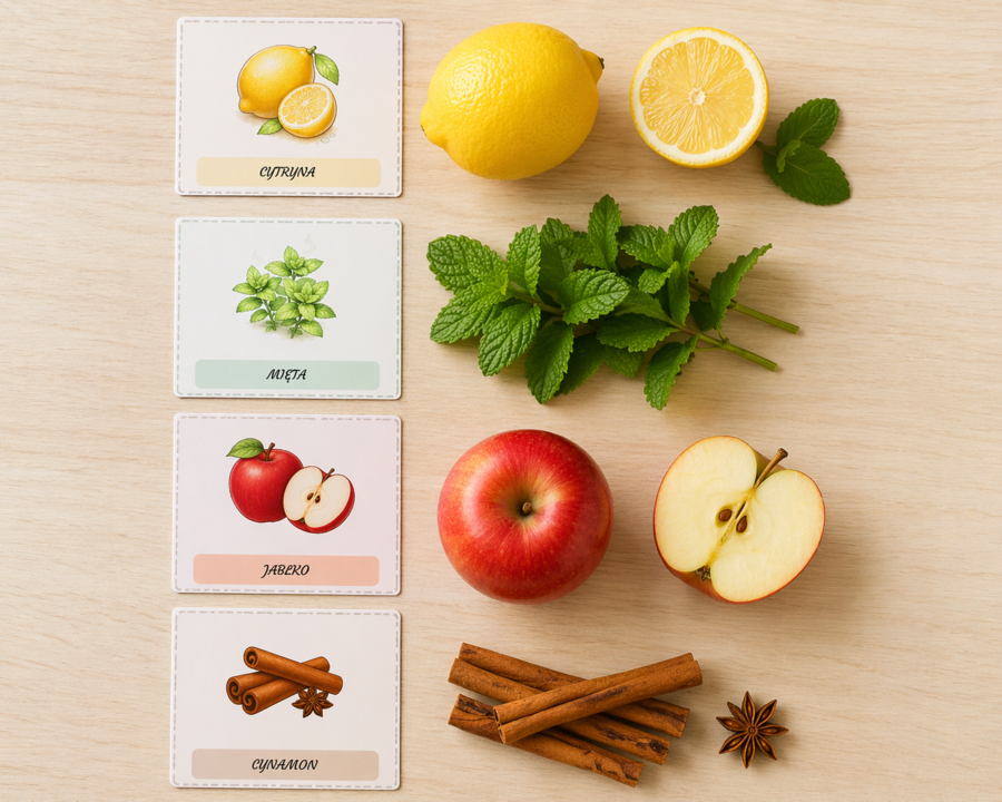 Co pachnie, co smakuje? – zabawa zmysłowa