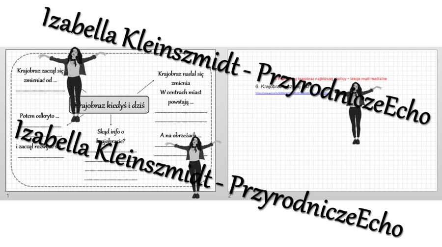 Karta pracy i pomysł/inspiracja na lekcję „Krajobraz wczoraj i dziś” - karta pracy wykonana w power point + gratisowy pomysł na lekcję - link do lekcji multimedialnej niekomercyjnej wykonanej w genial.ly do indywidualnego pobrania i użycia do celów nieko