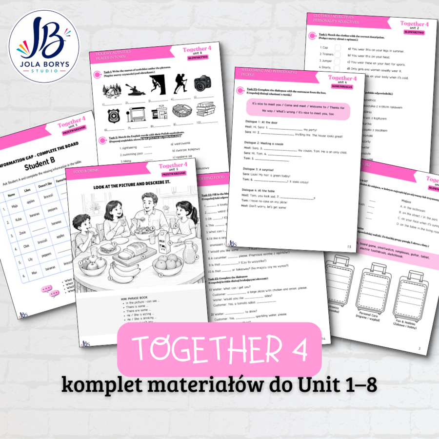 Together 4 – komplet materiałów do Unitów 1–8 - zgodne z nową podstawą programową 2026/2027