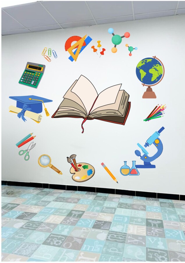 Dekoracja na ścianę do sali lub korytarz szkolny XXL