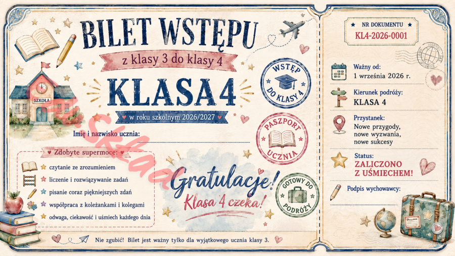 🎟️ Bilety wstępu do następnej klasy
