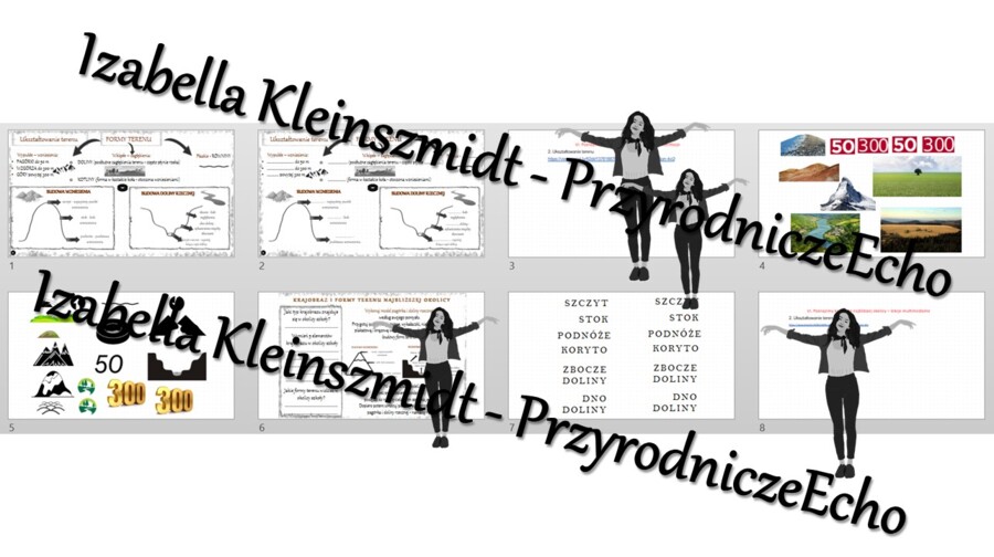 Kompletny zestaw na jedną lekcję „Ukształtowanie terenu” – sketchnotka + karty pracy w power point + gratisowy link do prezentacji multimedialnej niekomercyjnej + gratisowy link do lekcji multimedialnej niekomercyjnej również wykonanej w genial.ly do ind