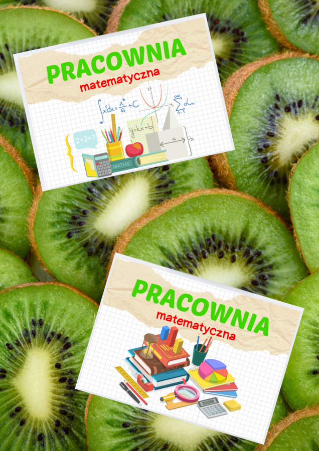 Pracownia matematyczna - tabliczka na drzwi, 2 wersje