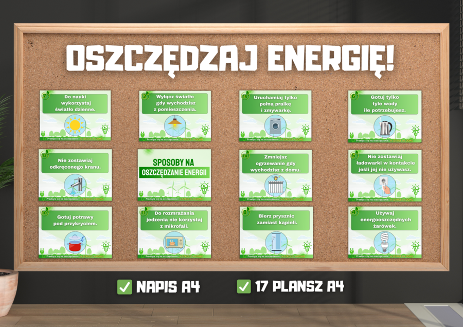 Gazetka szkolna - OSZCZĘDZAJ ENERGIĘ DZIEŃ ZIEMI