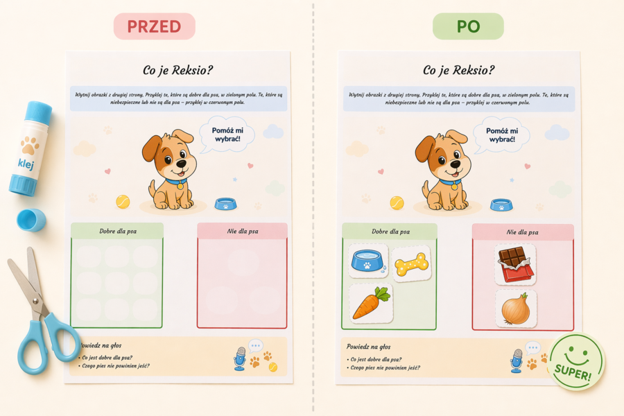 Co je Reksio? Dopasowywanie obrazków