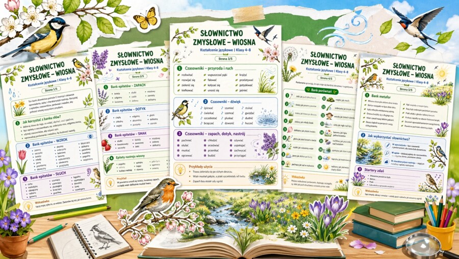 Słownictwo zmysłowe - wiosna