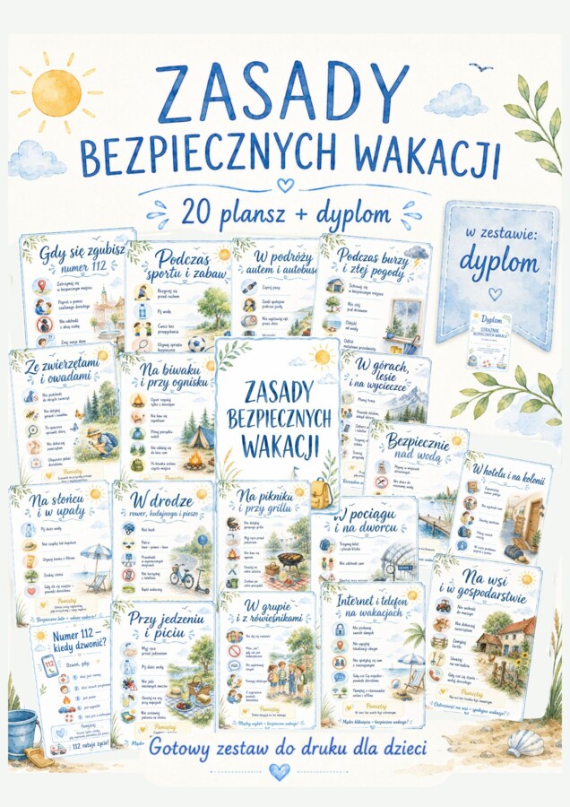 🌿 Zasady Bezpiecznych Wakacji 🌿