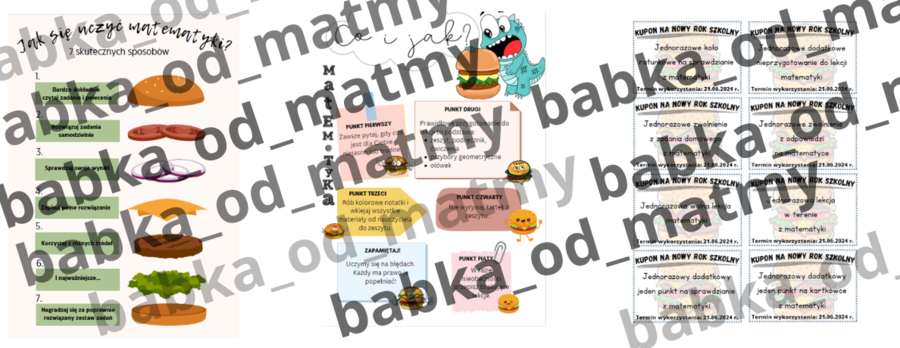 Mega Matematyczny Hamburger, czyli jak się uczyć matematyki? - lekcja organizacyjna