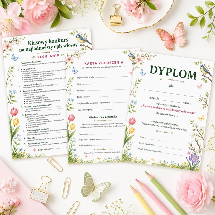 Klasowy konkurs na najładniejszy opis wiosny