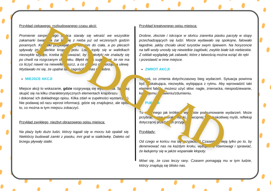 Sposób na opowiadanie - poradnik, ćwiczenia, karty pracy