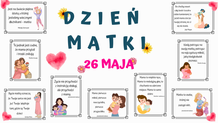 🌸 Gotowa gazetka na DZIEŃ MATKI, CYTATY, obrazki, dodatkowe dekoracje. Możliwość własnej aranżacji 🌸