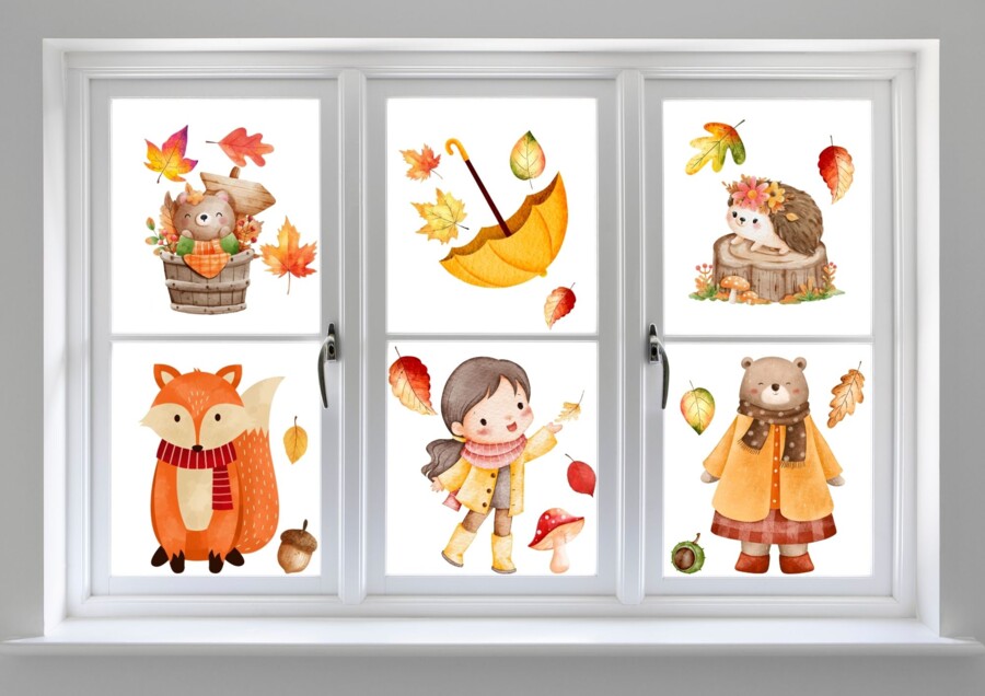 Dwustronne ilustracje - Jesień