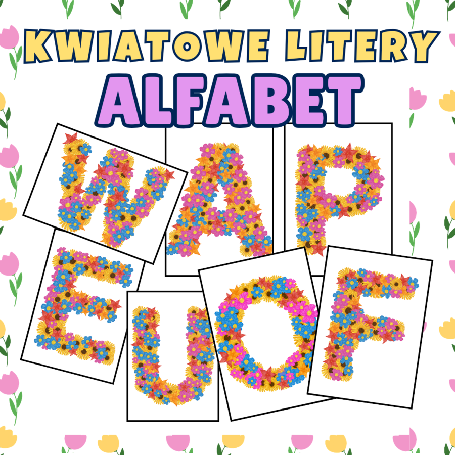 WIOSENNE LITERY - CAŁY ALFABET