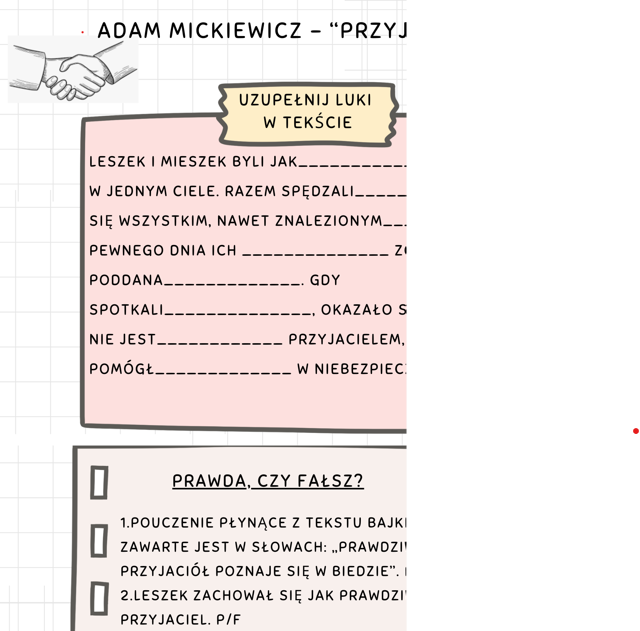 Adam Mickiewicz - Przyjaciele - Cytaty - Informacje - Fiszki