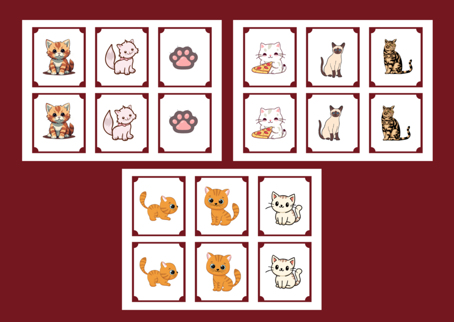 🖤🐱DZIEŃ KOTA – memory – 36 szt. – biblioteka – świetlica – przedszkole - Dzień Czarnego Kota