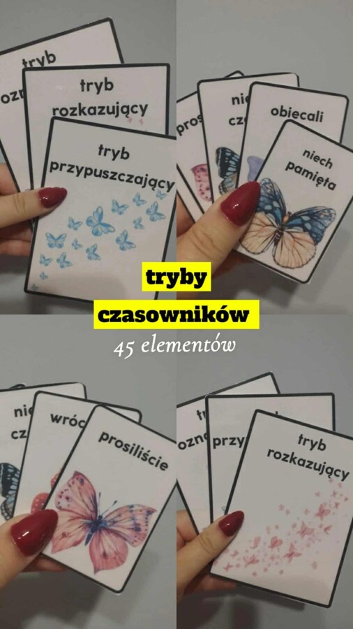 "Tryby czasowników" - gra dydaktyczna