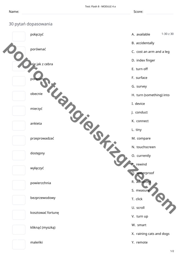 Flash 8 – Module 4 – testy