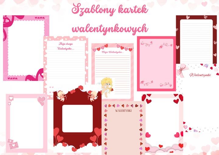 💗🩷 SZABLONY KARTEK WALENTYNKOWYCH 🩷💗