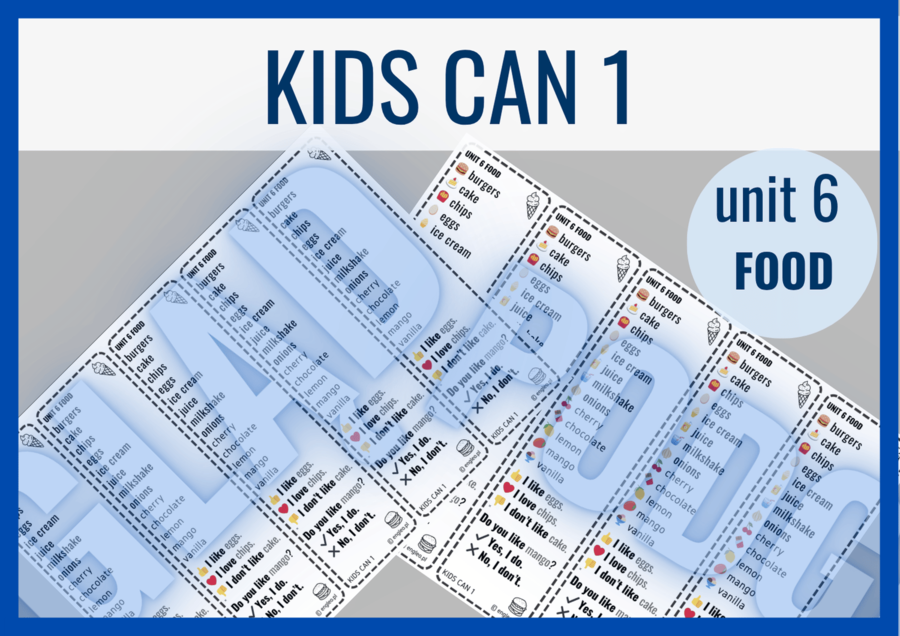 Kids Can 1 unit 6 FOOD and DRINKS – zakładki do książki