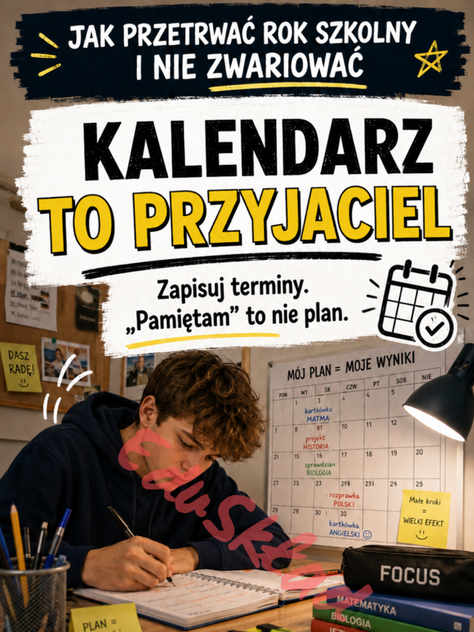 „Jak przetrwać rok szkolny i nie zwariować” – gazetka korytarzowa dla uczniów