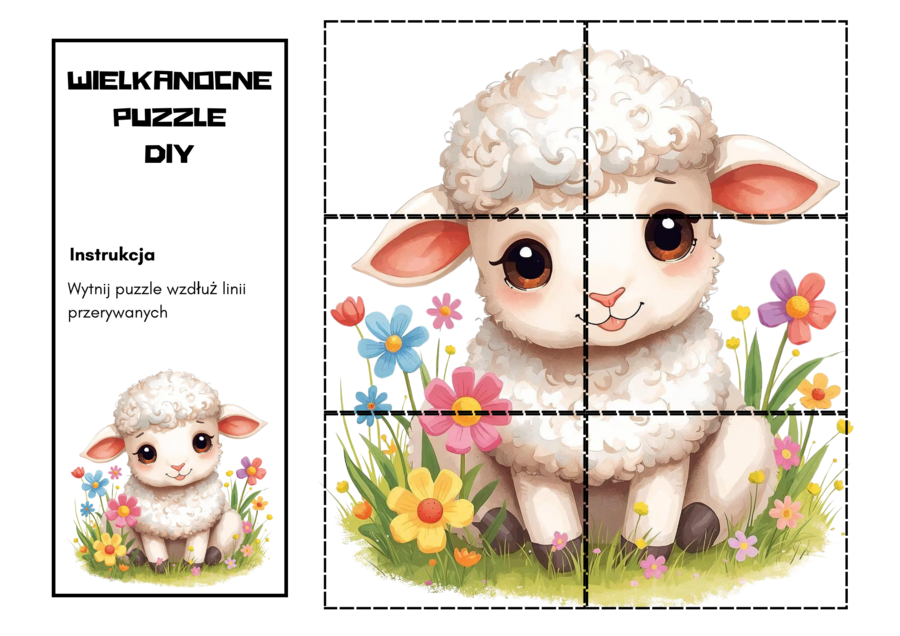 Wielkanocne Puzzle DIY – Zestaw 10 obrazków do wycięcia i zabawy