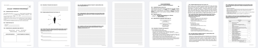 KATARYNKA sprawdzian podsumowujący + klucz odpowiedzi