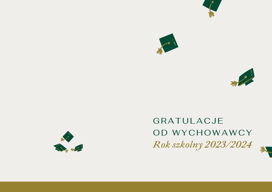Kartki gratulacje od wychowawcy na zakończenie roku szkolnego / zakończenie szkoły