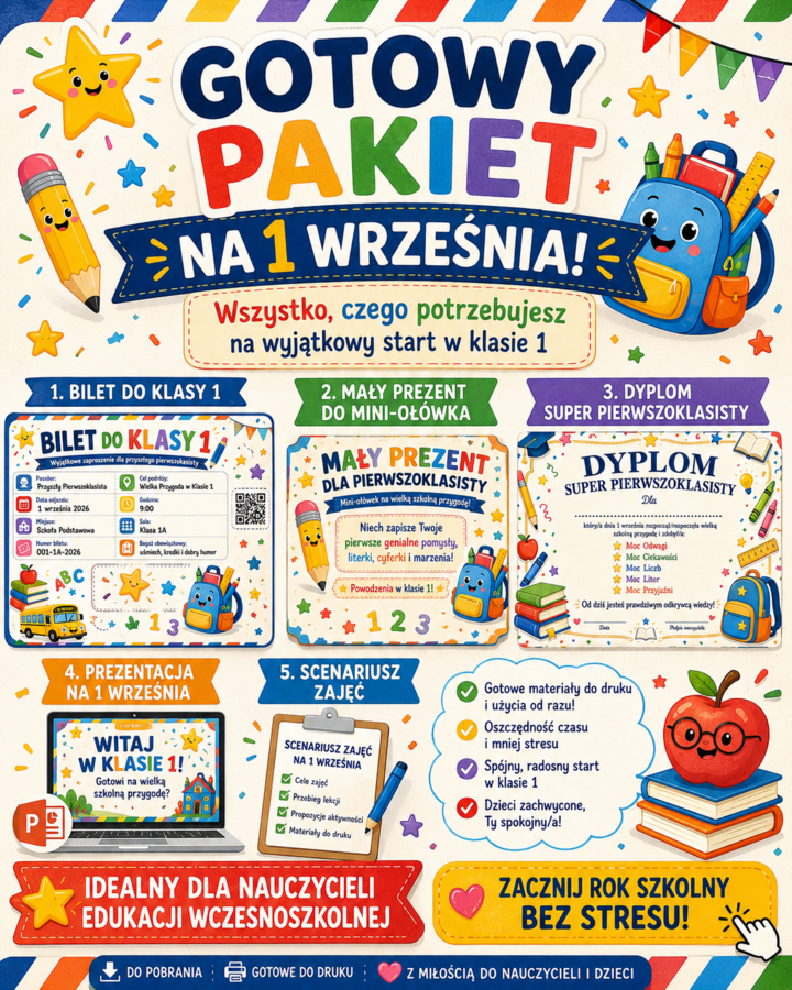 Misja Pierwszoklasista – scenariusz pierwszych zajęć 1 września