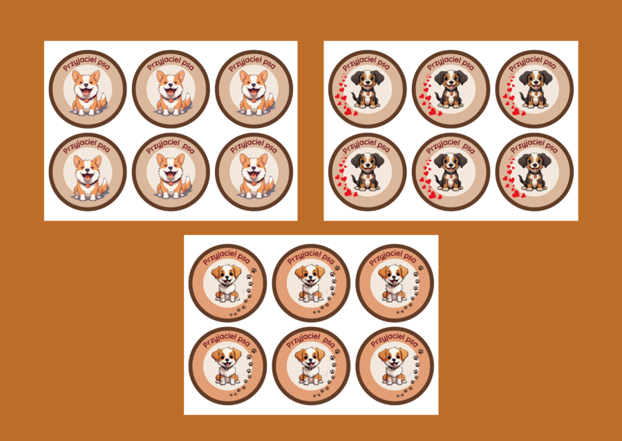 DZIEŃ KUNDELKA – medale – 3 wersje – biblioteka – świetlica - przedszkole