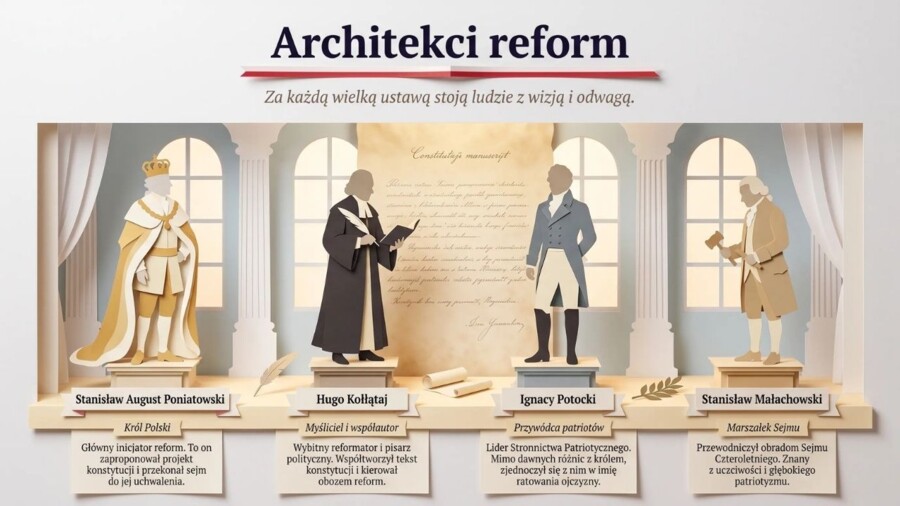 Konstytucja 3 Maja – prezentacja edukacyjna / gazetka szkolna (8 plansz)