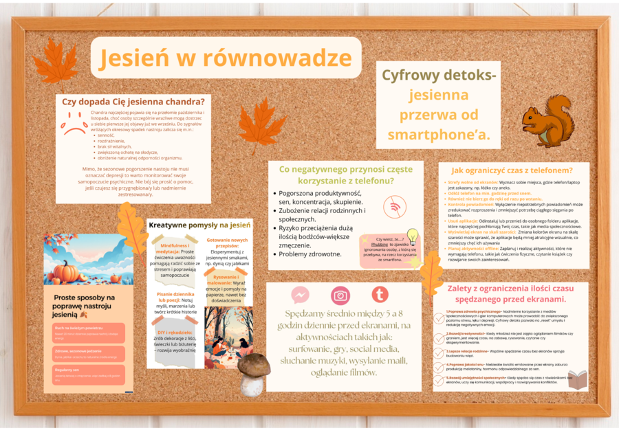Gazetka/tablica ścienna ,,Jesień w równowadze"