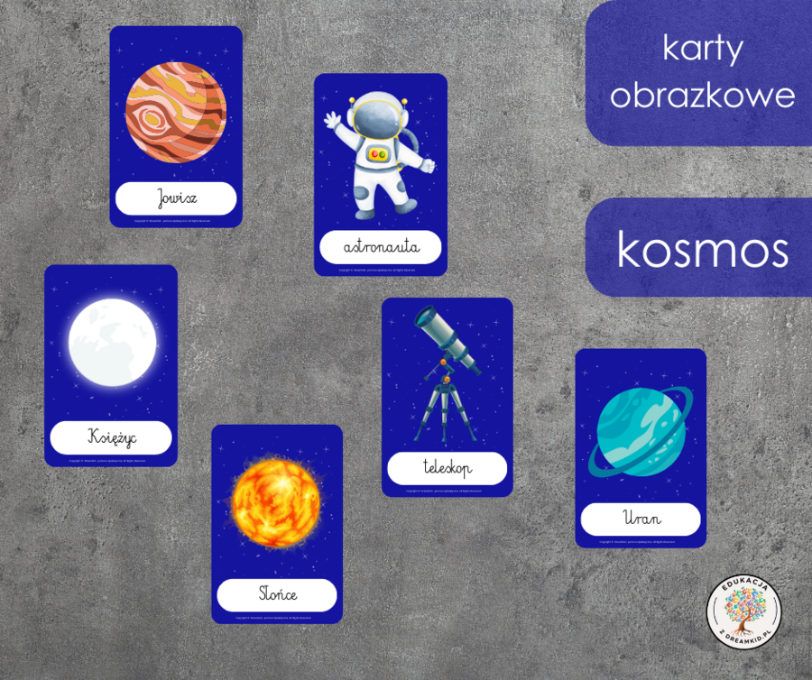 Karty obrazkowe - kosmos