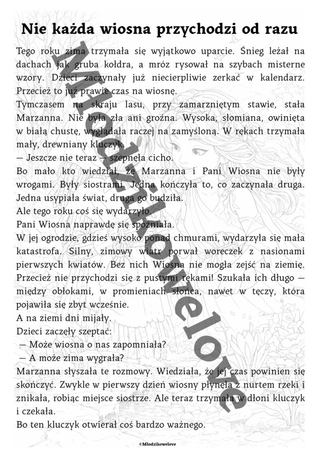 Nie każda wiosna przychodzi od razu- zestaw kreatywnych zadań