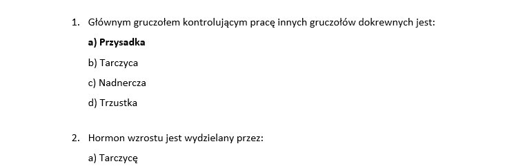 Test- układ dokrewny