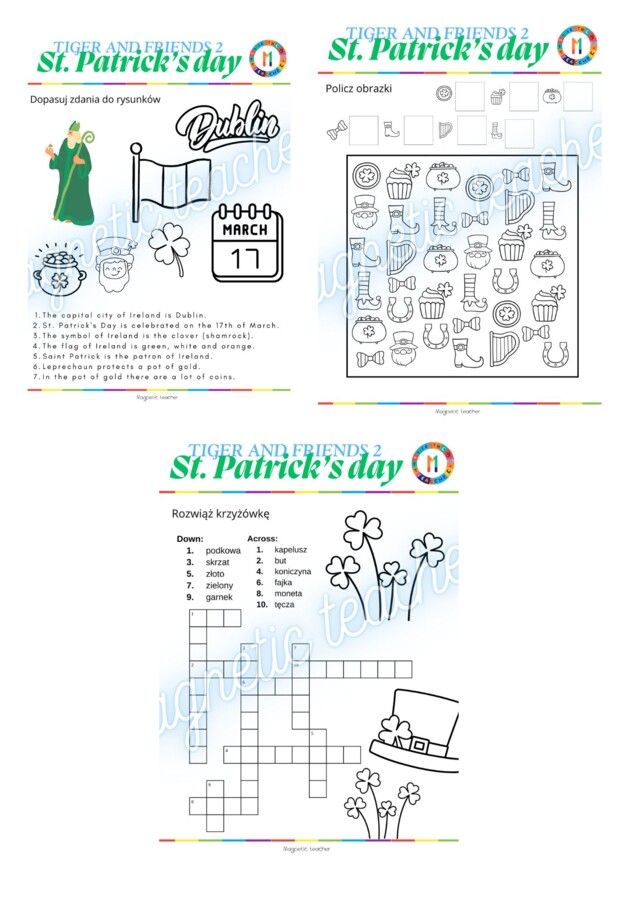 Tiger and friends 2 St. Patrick's day