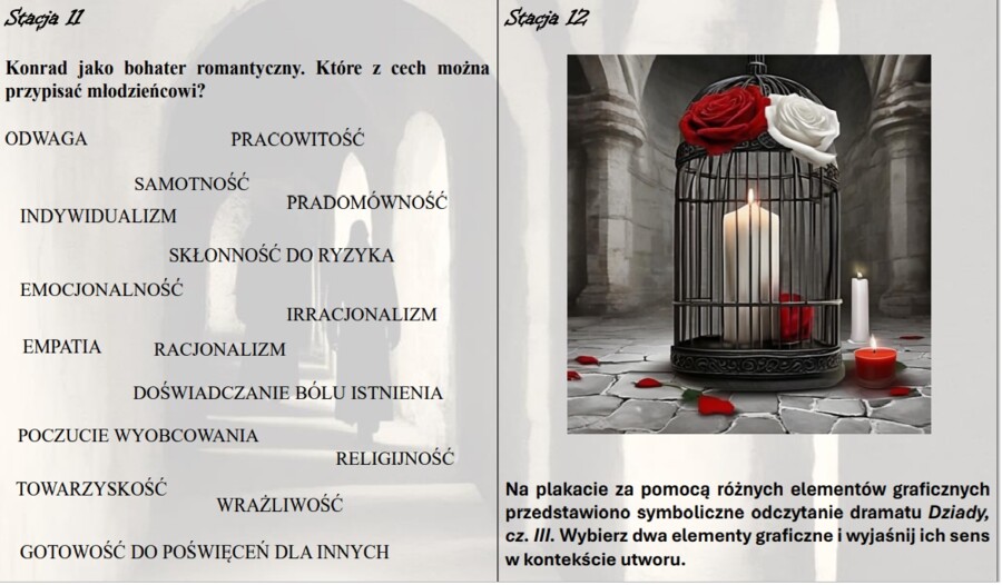 Stacje zadaniowe "Dziady, cz. III"