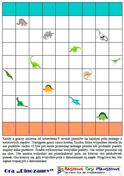 Dinozaury – Gra planszowa