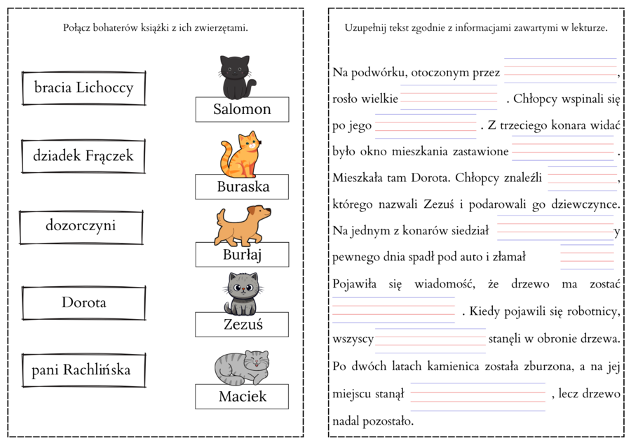 Drzewo do samego nieba - karty pracy (pdf)