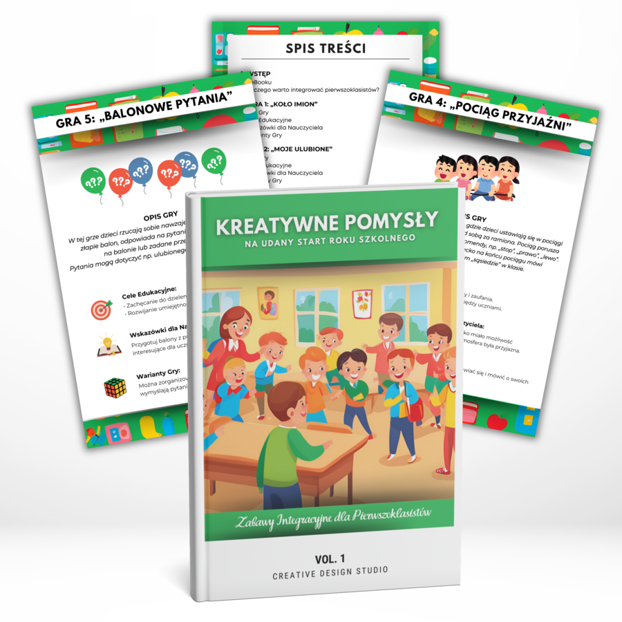Zabawy Integracyjne dla Pierwszoklasistów- Ebook kreatywne Pomysły