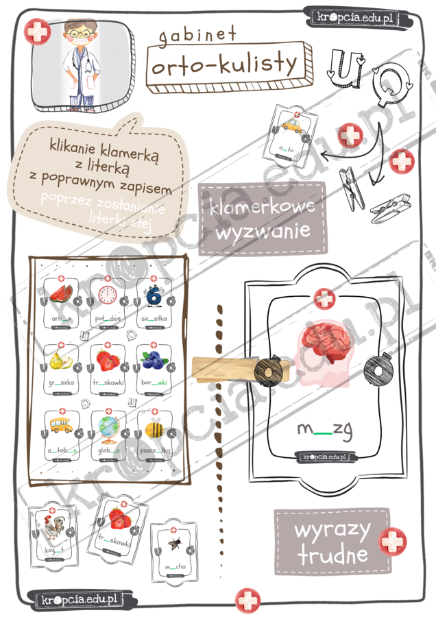 PROJEKT Pogotowie Ortograficzne GABINET ORTO-kulisty ćwiczenia i zadania