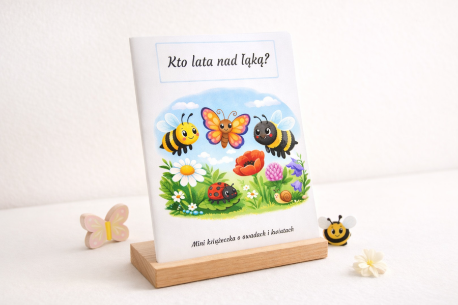 Kto lata nad łąką? – mini książeczka o owadach i kwiatach