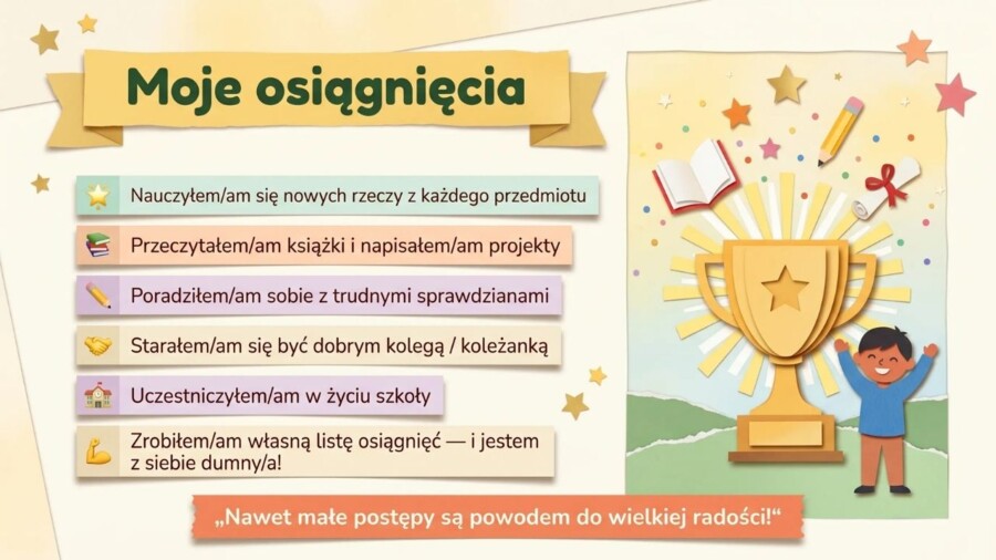 Zakończenie roku szkolnego – prezentacja/gazetka szkolna z podsumowaniem roku oraz wakacyjnym bezpieczeństwem